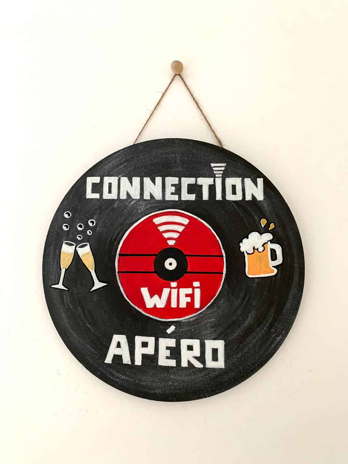 Dekoratif Duvar Tabakları - Ahşap "Connexion Apéro"